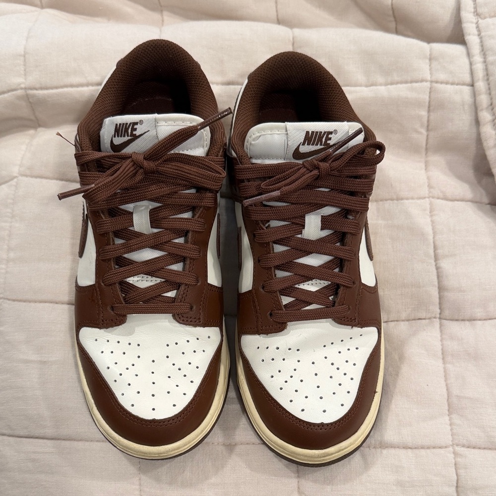 Nike Dunks Chocolate Brown and White Sneakers